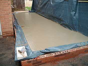 The final layer of concrete