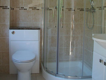 The completed en-suite shower room