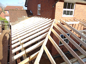 Our joinery team incorporate the spaces in the roof for the two Velux windows 2