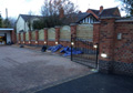 Gated Access With Decorative Boundary Wall, Electric Gates, Intercom and Lighting 2